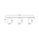 Braytron LED Plafondspot Beta - 3x GU10 fitting - 300x120mm - Mat wit Braytron LED Plafondspot Beta - 3x GU10 fitting - 300x120mm - Mat wit