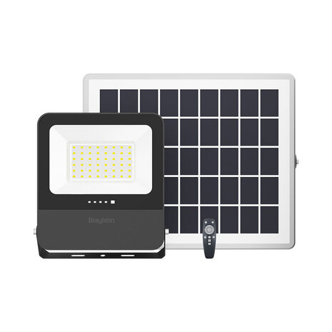 Braytron LED Solar Schijnwerper incl. sensor - 250W 3000lm - Lichtkleur verstelbaar - IP65 Braytron LED Solar Schijnwerper incl. sensor - 250W 3000lm - Lichtkleur verstelbaar - IP65