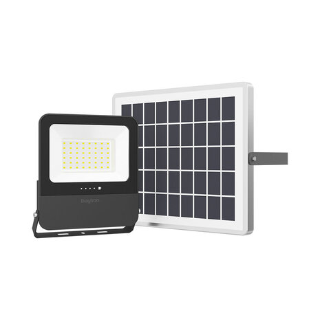 Braytron LED Solar Schijnwerper incl. sensor - 50W 1800lm - Lichtkleur verstelbaar - IP65 Braytron LED Solar Schijnwerper incl. sensor - 50W 1800lm - Lichtkleur verstelbaar - IP65
