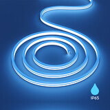 Braytron LED Strip - 100m - 230V AC - 6W 350lm p/m - Blauw - Neon - IP65