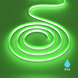 Braytron LED Strip - 100m - 230V AC - 6W 350lm p/m - Groen - Neon - IP65