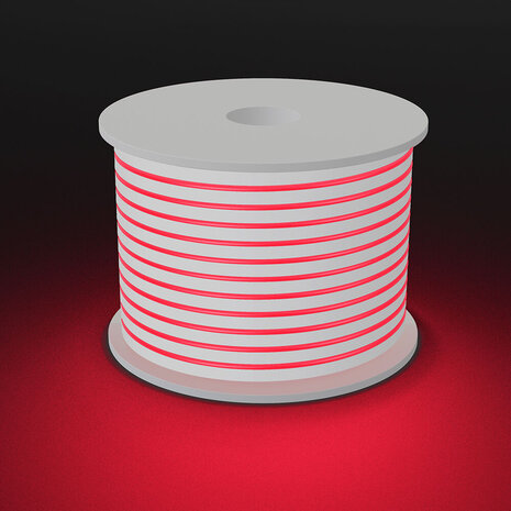 Braytron LED Strip - 100m - 230V AC - 6W 350lm p/m - Rood - Neon - IP65 Braytron LED Strip - 100m - 230V AC - 6W 350lm p/m - Rood - Neon - IP65