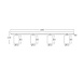 Braytron LED Plafondspot Beta - 4x GU10 fitting - 640x120mm - Goud Braytron LED Plafondspot Beta - 4x GU10 fitting - 640x120mm - Goud