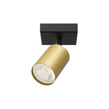 Braytron LED Plafondspot - GU10 fitting - 55x130mm - Goud -  vierkante plafondplaat Braytron LED Plafondspot - GU10 fitting - 55x130mm - Goud -  vierkante plafondplaat