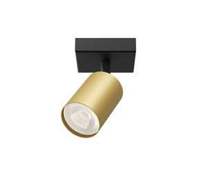 Braytron LED Plafondspot - GU10 fitting - 55x130mm - Goud -  vierkante plafondplaat