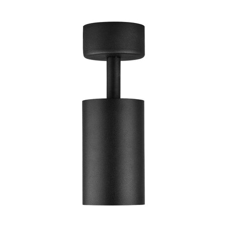 Braytron LED Plafondspot - GU10 fitting - 55x130mm - Mat zwart - ronde plafondplaat Braytron LED Plafondspot - GU10 fitting - 55x130mm - Mat zwart - ronde plafondplaat