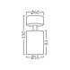 Braytron LED Plafondspot - GU10 fitting - 55x130mm - Mat wit - ronde plafondplaat Braytron LED Plafondspot - GU10 fitting - 55x130mm - Mat wit - ronde plafondplaat
