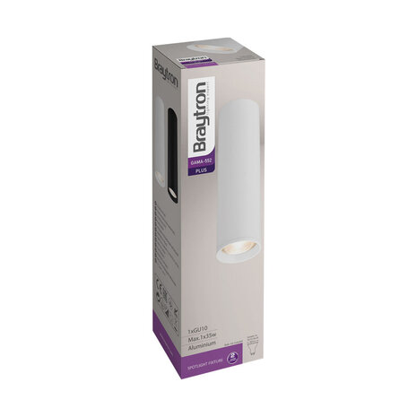 Braytron Braytron GAMA GU10 Opbouwspot - Wit - Ø55mm - 20cm Hoog - Aluminium - IP20 Braytron Braytron GAMA GU10 Opbouwspot - Wit - Ø55mm - 20cm Hoog - Aluminium - IP20