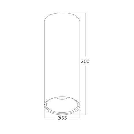 Braytron Braytron GAMA GU10 Opbouwspot - Wit - Ø55mm - 20cm Hoog - Aluminium - IP20 Braytron Braytron GAMA GU10 Opbouwspot - Wit - Ø55mm - 20cm Hoog - Aluminium - IP20