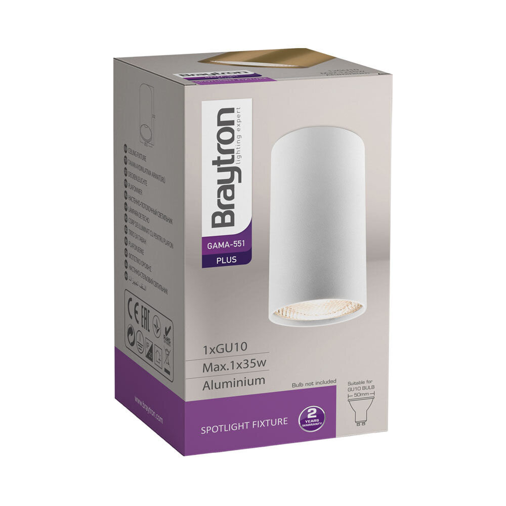 Braytron LED Plafondspot - GU10 fitting - 55x102mm - Goud Braytron LED Plafondspot - GU10 fitting - 55x102mm - Goud