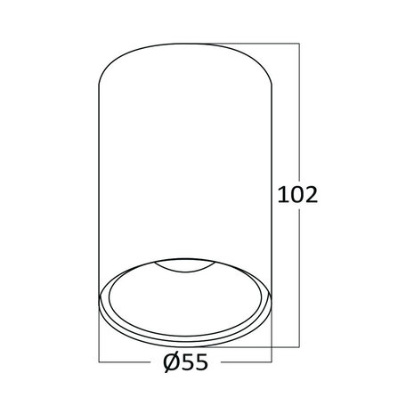 Braytron LED Plafondspot - GU10 fitting - 55x102mm - Goud Braytron LED Plafondspot - GU10 fitting - 55x102mm - Goud