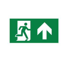 Braytron LED Noodverlichting Pictogram - Exit met pijl omhoog - Sticker Braytron LED Noodverlichting Pictogram - Exit met pijl omhoog - Sticker