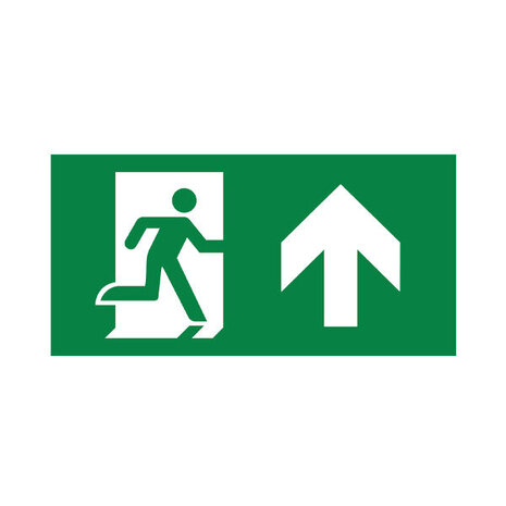 Braytron LED Noodverlichting - Exit met pijl omhoog - Sticker Braytron LED Noodverlichting - Exit met pijl omhoog - Sticker