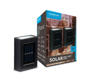 Modee LED Solar Wandlamp met bewegingssensor - 9000K Daglicht - WS126 - 2 stuks Modee LED Solar Wandlamp met bewegingssensor - 9000K Daglicht - WS126 - 2 stuks