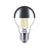 Philips LED Bulb - E27 Fitting - Peer Spiegel Zilver - 7.2W 650Lm - 827 Zeer Warm Wit | Dimbaar - Vervangt 60W Philips LED Bulb - E27 Fitting - Peer Spiegel Zilver - 7.2W 650Lm - 827 Zeer Warm Wit | Dimbaar - Vervangt 60W