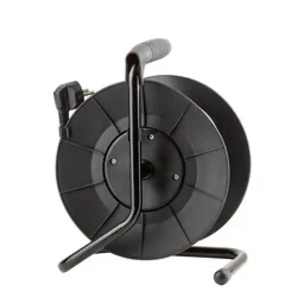 Technik Kabelhaspel 50m - 4-voudig met randaarde -  3x1.5mm2 - zwart Technik Kabelhaspel 50m - 4-voudig met randaarde -  3x1.5mm2 - zwart