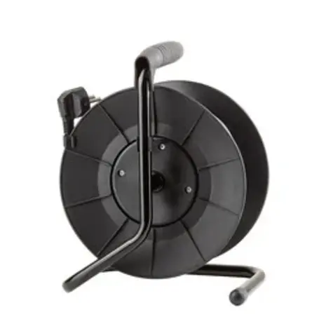 Technik Kabelhaspel 50m - 4-voudig met randaarde -  3x1.5mm2 - zwart Technik Kabelhaspel 50m - 4-voudig met randaarde -  3x1.5mm2 - zwart