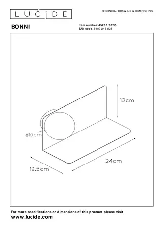 Lucide BONNI - Wandlamp - 1xG9 - Groen