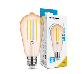 Modee LED Filament lamp - E27 fitting ST64 -1800K - 4W - 300lm Dimbaar