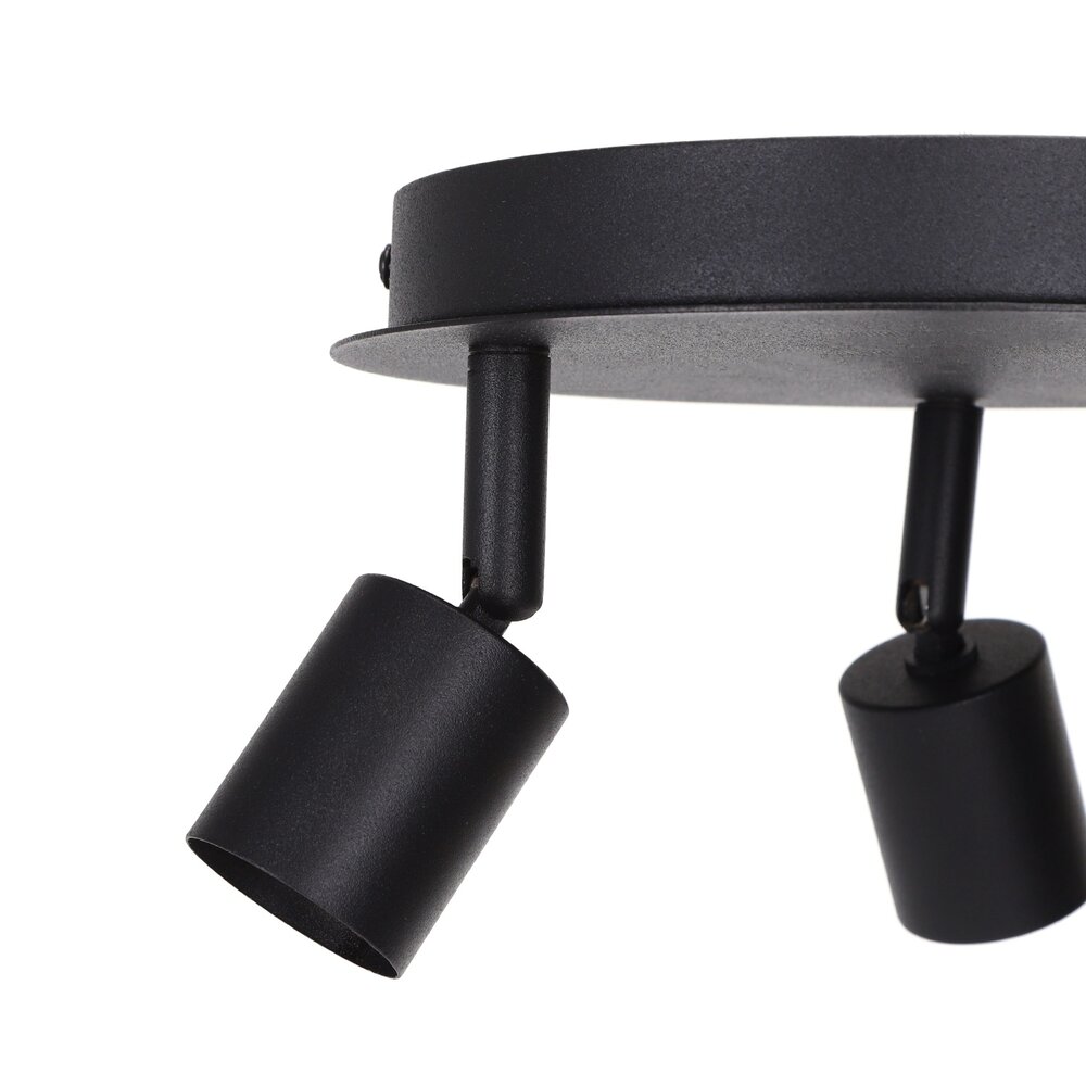 Aigostar OP=OP LED Plafondspot - 3x GU10 fitting - Excl. lichtbron - Zwart - Rond