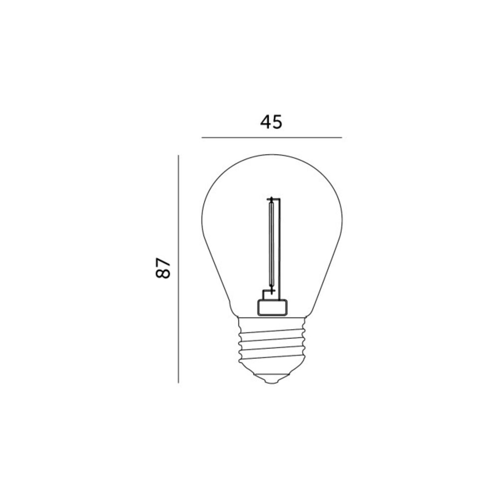 LCB LED E27 - 1W 50lm - 2700K warm wit licht - PVC