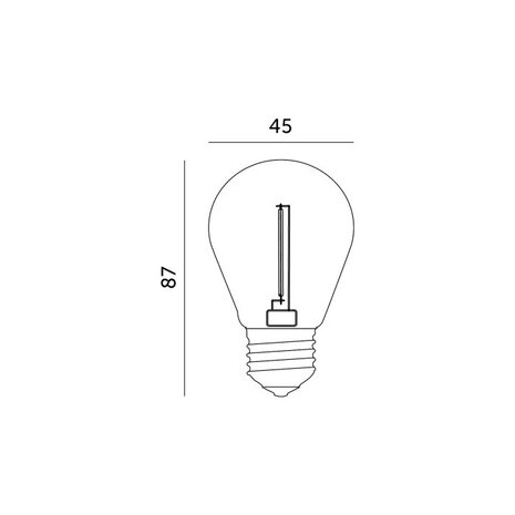 LCB LED E27 - 1W 50lm - 2700K warm wit licht - PVC