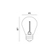 LCB LED E27 - 1W 50lm - 2700K warm wit licht - PVC LCB LED E27 - 1W 50lm - 2700K warm wit licht - PVC