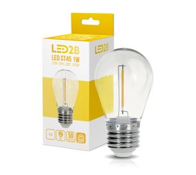 1 LED E27 - 1W 50lm - 2700K warm wit licht - PVC
