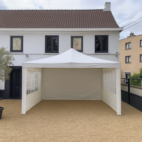 Benson Partytent 3 Zijwanden 290x290x245 cm – Incl. Ramen - Gesloten Wand