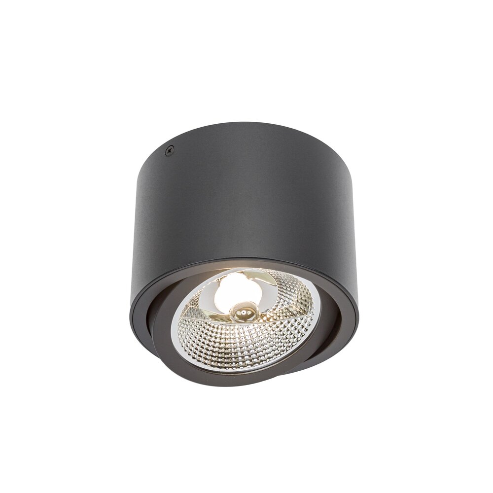 Spectrum LED Plafondspot CHLOE - Kantelbaar GU10 AR111 - Excl. LED Spot - Zwart rond