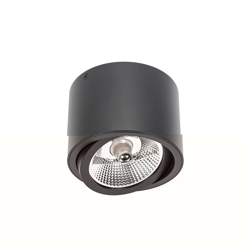 Spectrum LED Plafondspot CHLOE - Kantelbaar GU10 AR111 - Excl. LED Spot - Zwart rond