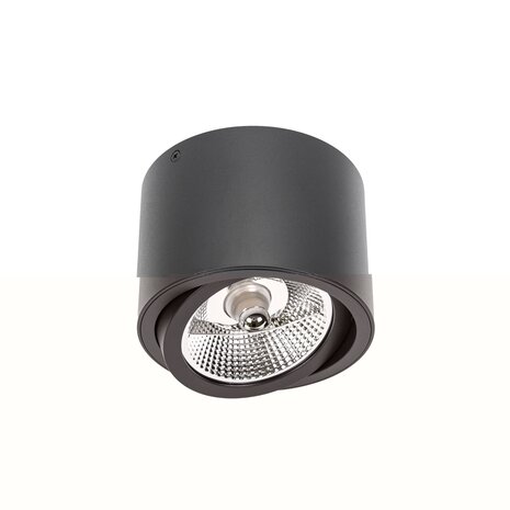 Spectrum LED Plafondspot CHLOE - Kantelbaar GU10 AR111 - Excl. LED Spot - Zwart rond