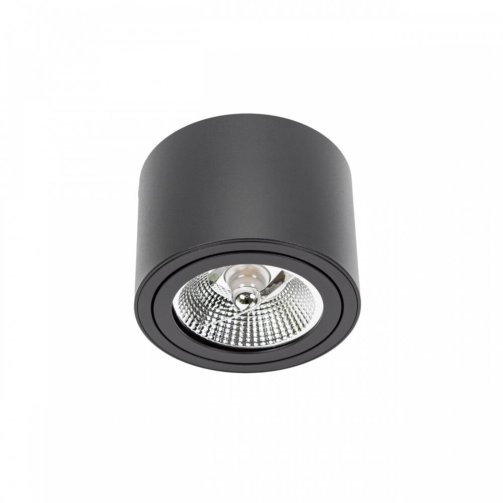 Spectrum LED Plafondspot CHLOE - Kantelbaar GU10 AR111 - Excl. LED Spot - Zwart rond
