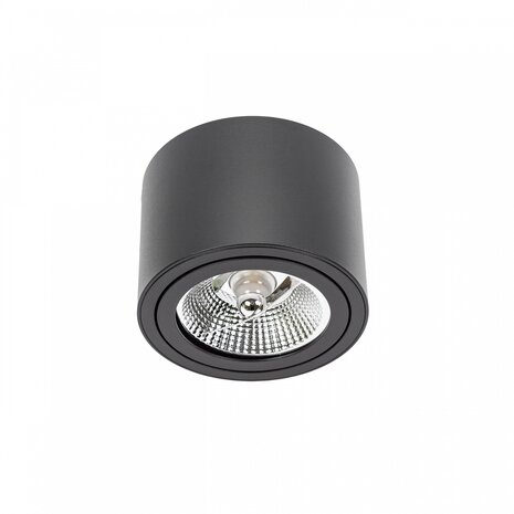 Spectrum LED Plafondspot CHLOE - Kantelbaar GU10 AR111 - Excl. LED Spot - Zwart rond
