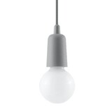 Sollux Lighting Hanglamp DIEGO 1 grijs - 1x E27 - max. 60 W - exclusief LED's