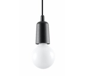 Sollux Lighting Hanglamp DIEGO 1 Zwart - 1x E27