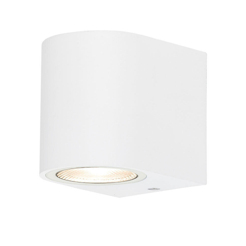 Braytron LED Wandlamp Buiten - 1xGU10 - IP44 - Wit - Aluminium