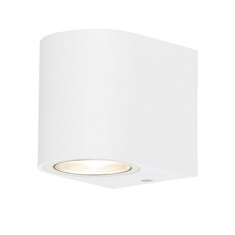 Braytron LED Wandlamp Buiten - 1xGU10 - IP44 - Wit - Aluminium