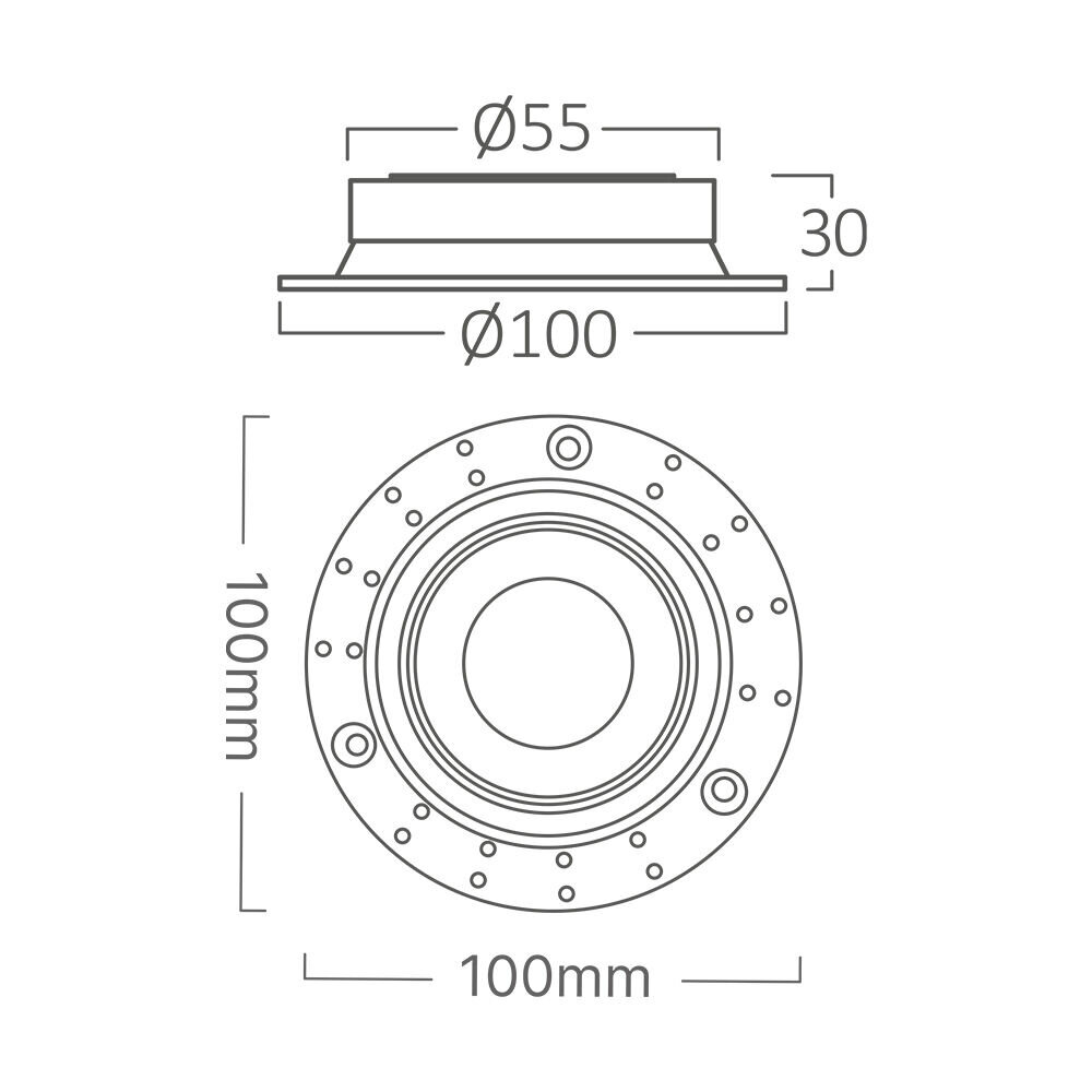 Braytron LED Inbouwspot Stuc - Zaagmaat 68mm - incl. witte en zwarte binnenwerk