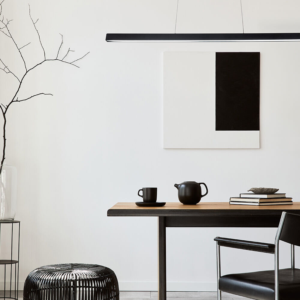 Braytron LED Hanglamp Lina Line - 30W 3000lm - CCT 3000K/4000K/6000K - 120cm - Mat zwart Braytron LED Hanglamp Lina Line - 30W 3000lm - CCT 3000K/4000K/6000K - 120cm - Mat zwart