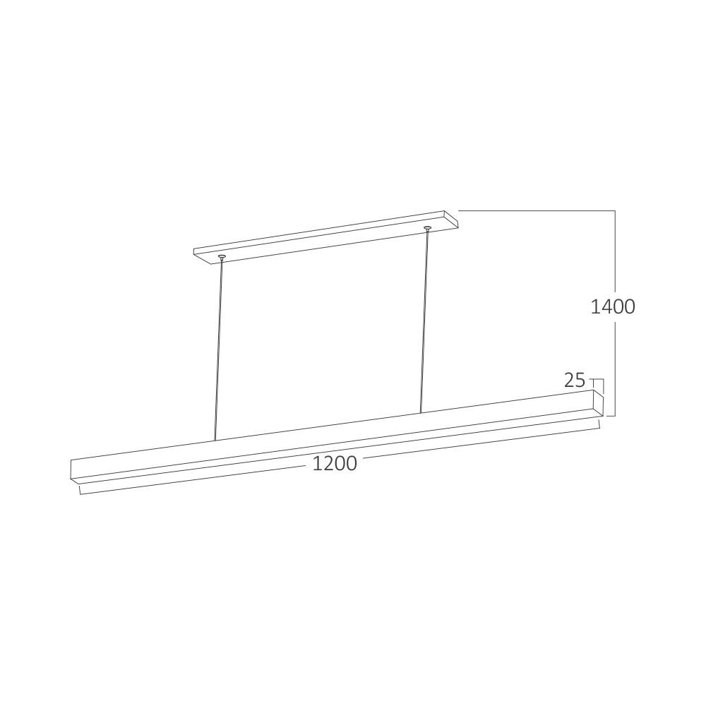 Braytron LED Hanglamp Lina Line - 30W 3000lm - CCT 3000K/4000K/6000K - 120cm - Mat zwart Braytron LED Hanglamp Lina Line - 30W 3000lm - CCT 3000K/4000K/6000K - 120cm - Mat zwart