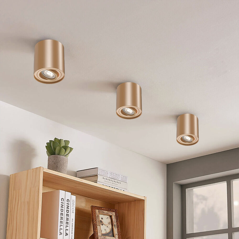 Braytron LED Opbouwspot Gama - 1xGU10 - IP20 - Ø80mm - Aluminium Goud - Kantelbaar Braytron LED Opbouwspot Gama - 1xGU10 - IP20 - Ø80mm - Aluminium Goud - Kantelbaar