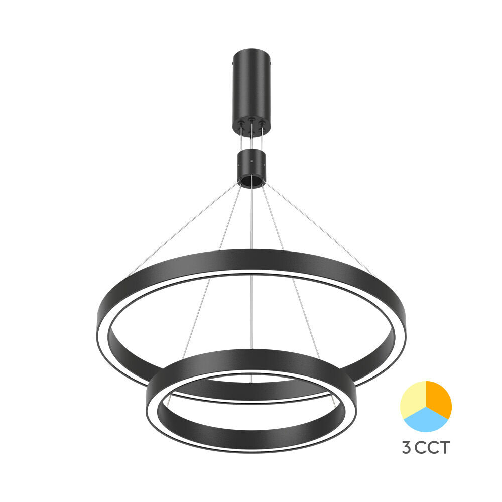 Braytron Op=Op LED Hanglamp Lina Ring - 65W - CCT 3000K/4000K/6000K - Mat zwart Braytron Op=Op LED Hanglamp Lina Ring - 65W - CCT 3000K/4000K/6000K - Mat zwart