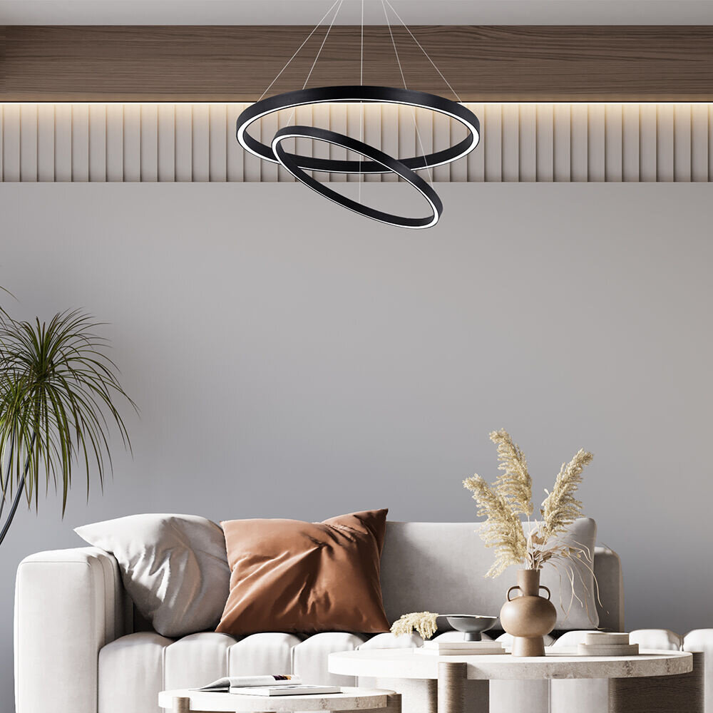 Braytron Op=Op LED Hanglamp Lina Ring - 65W - CCT 3000K/4000K/6000K - Mat zwart Braytron Op=Op LED Hanglamp Lina Ring - 65W - CCT 3000K/4000K/6000K - Mat zwart