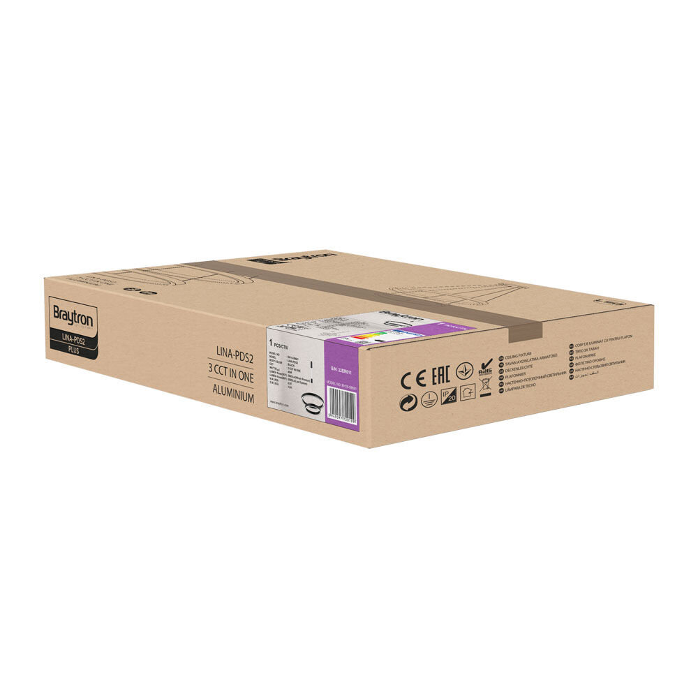 Braytron Op=Op LED Hanglamp Lina Ring - 65W - CCT 3000K/4000K/6000K - Mat zwart Braytron Op=Op LED Hanglamp Lina Ring - 65W - CCT 3000K/4000K/6000K - Mat zwart