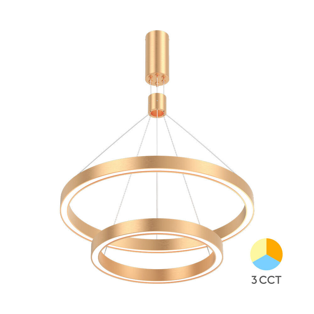 Braytron LED Hanglamp Lina Ring - 65W - CCT 3000K/4000K/6000K - Goud Braytron LED Hanglamp Lina Ring - 65W - CCT 3000K/4000K/6000K - Goud