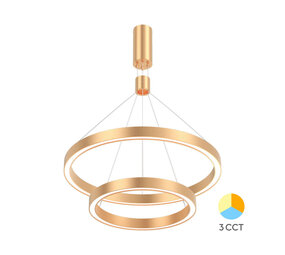 Braytron LED Hanglamp Lina Ring - 65W - CCT 3000K/4000K/6000K - Goud Braytron LED Hanglamp Lina Ring - 65W - CCT 3000K/4000K/6000K - Goud