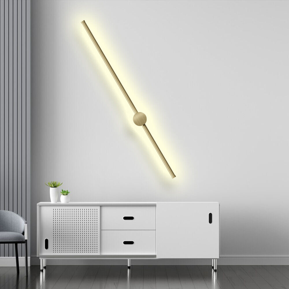 Braytron LED Wandlamp Goud - 16W 1450Lm - 3000K Warm Wit - 80cm