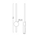 Braytron LED Wandlamp Tiny - 16W 1580lm - 3000K - IP20 - Mat zwart - WL700 Braytron LED Wandlamp Tiny - 16W 1580lm - 3000K - IP20 - Mat zwart - WL700