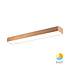 OP=OP LED Plafond Paneel - 45W 4650lm - 120x20x6cm - CCT - Hout look - Aluminium